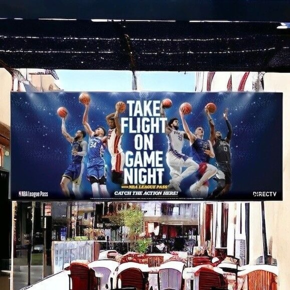 2023 DIRECTV NBA League Pass Vinyl Banner 2'x5' Curry Giannis Embiid Jokic New - Picture 2 of 3